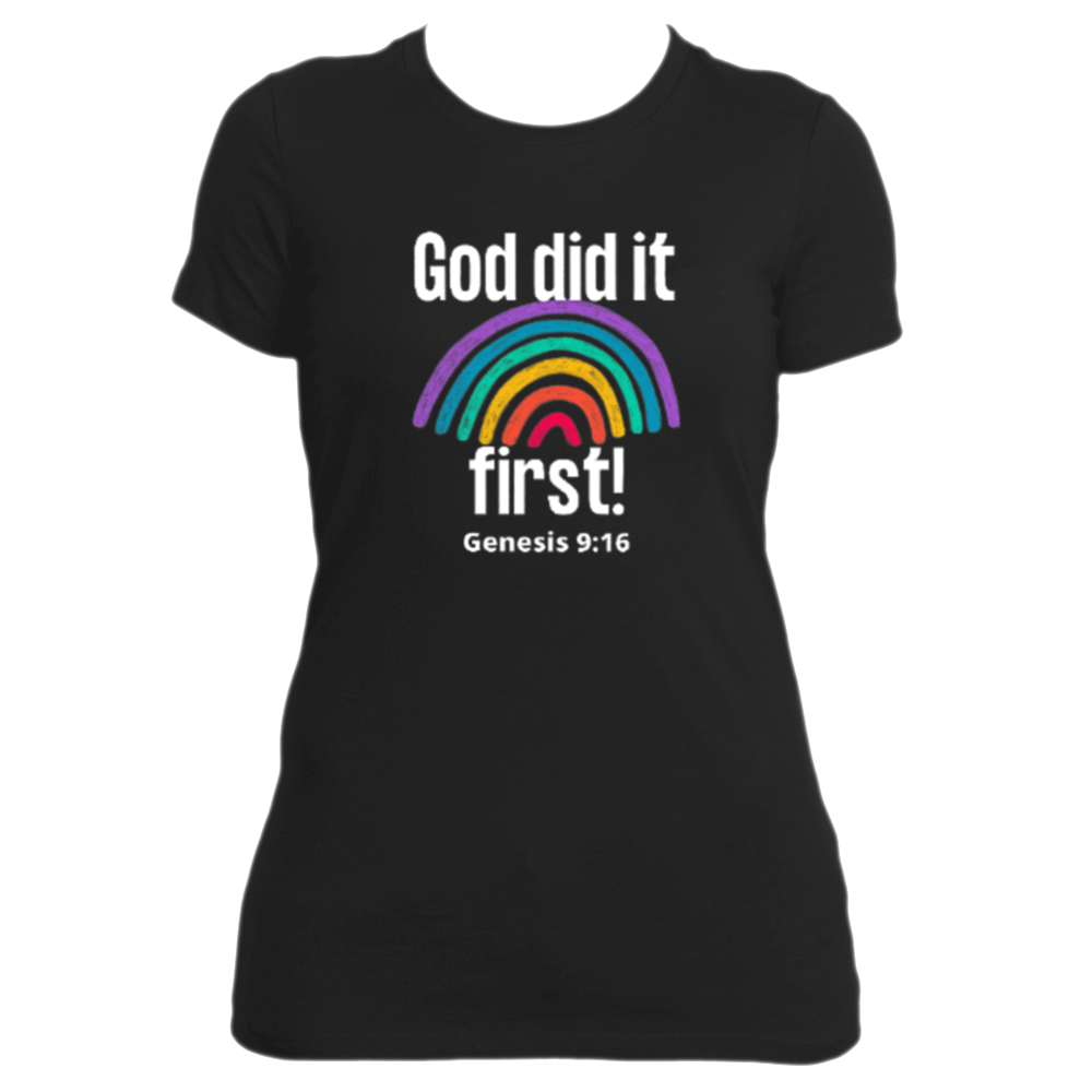 GOD DID IT FIRST W/RAINBOW SHORT