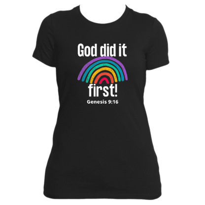 GOD DID IT FIRST W/RAINBOW SHORT