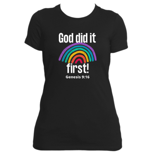 GOD DID IT FIRST W/RAINBOW SHORT