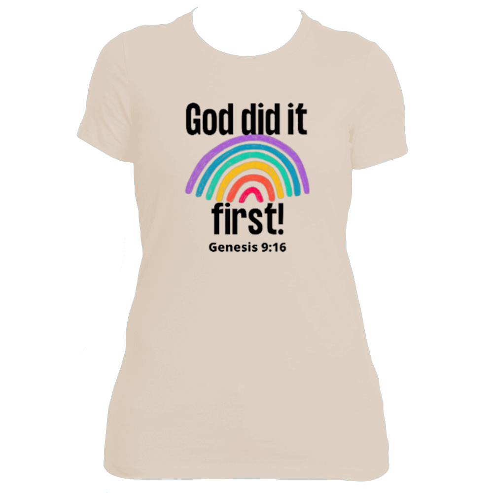 GOD DID IT FIRST W/RAINBOW SHORT