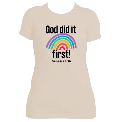 GOD DID IT FIRST W/RAINBOW SHORT