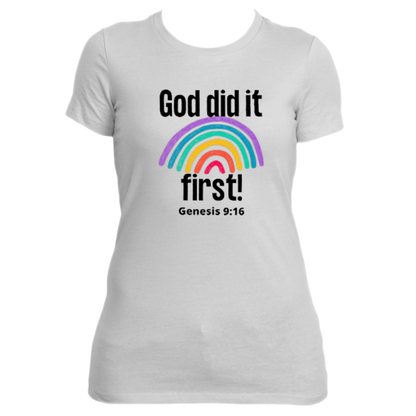 GOD DID IT FIRST W/RAINBOW SHORT